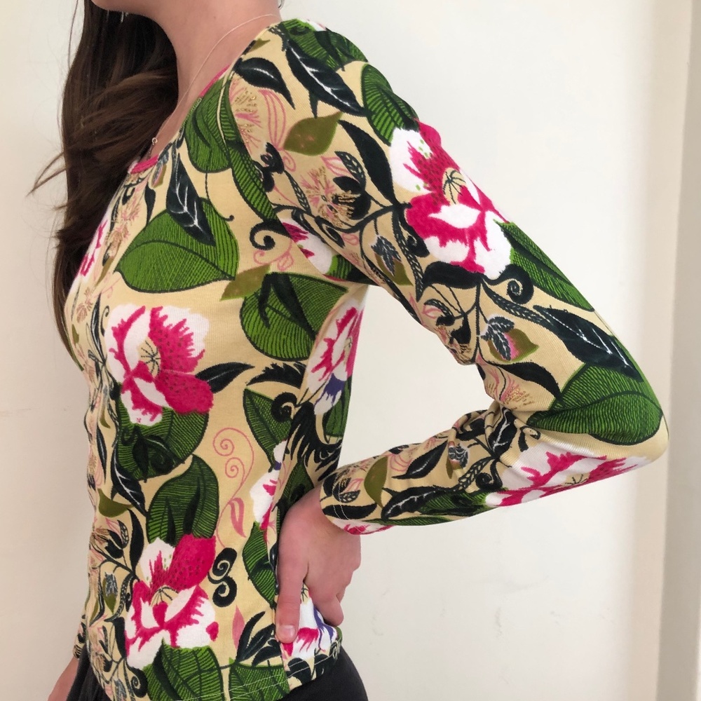 Vintage Charlotte Tarantola LS Floral T-Shirt